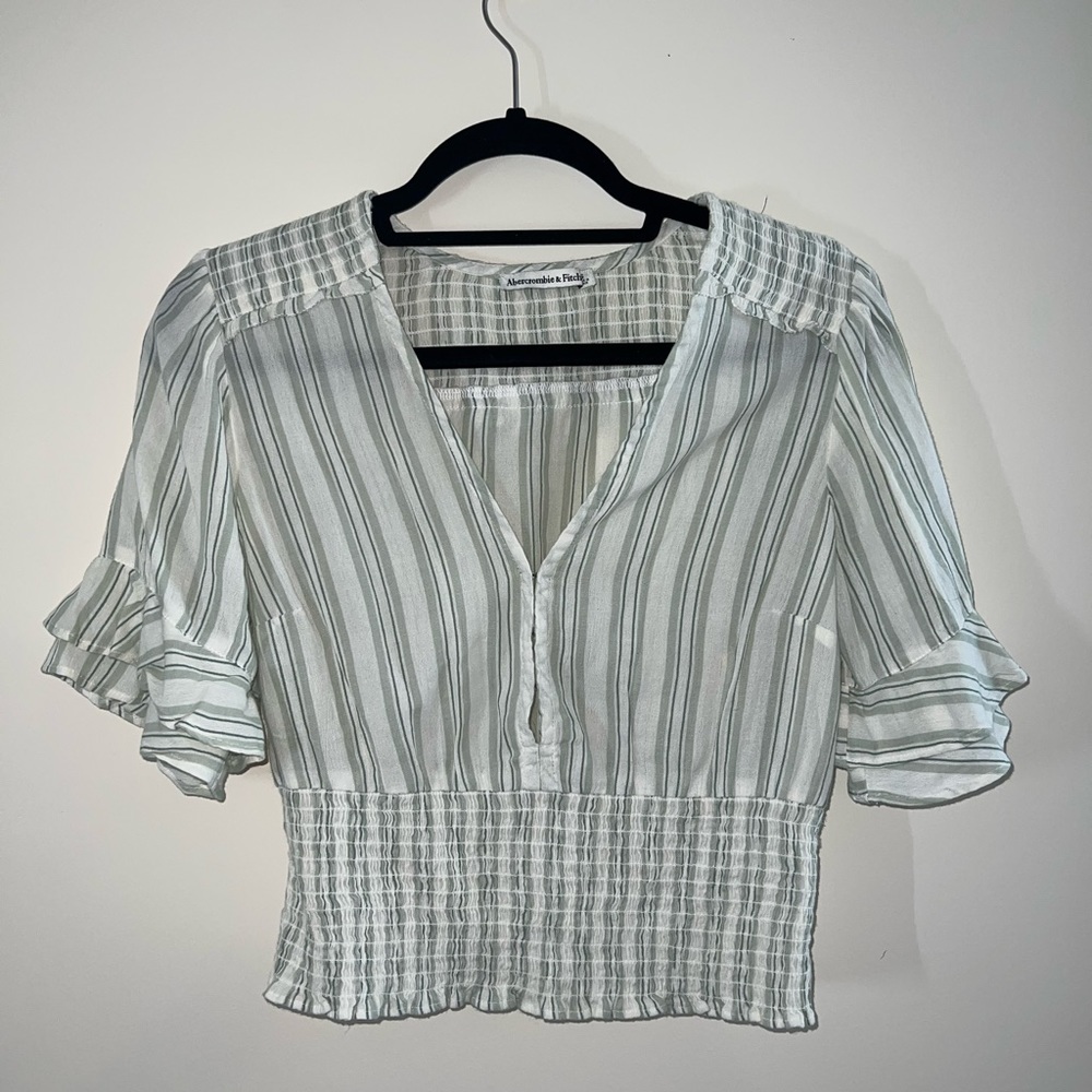 summer striped lightweight blouse
